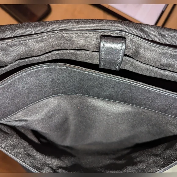 COACH CHARLES Small Messenger Leather Signature Canvas Black Smoke EUC - Picture 10 of 14